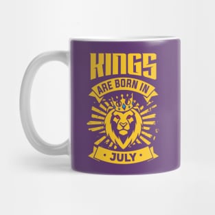 Kings Are Born In July Happy Birthday Mug